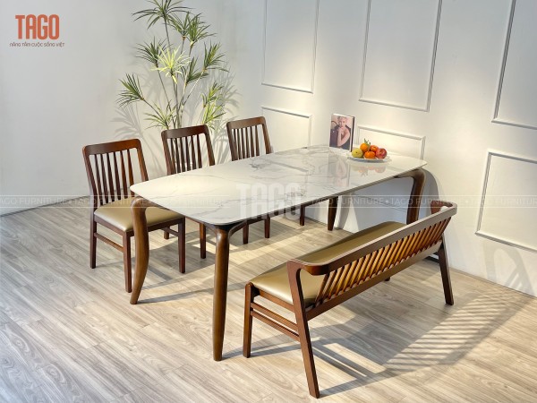 Bộ bàn ăn Mặt đá Mùa Thu 3 ghế   A3BS18W