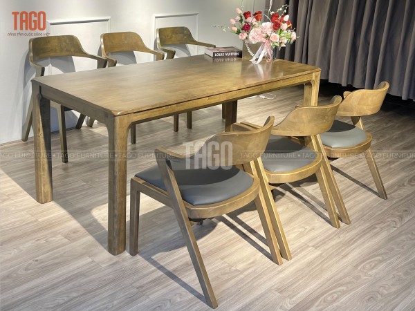 Bộ bàn ăn Sanit 1M8-6G