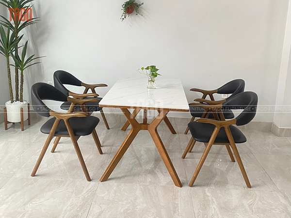 Bộ bàn ăn đá Lifumi - LFM walnut