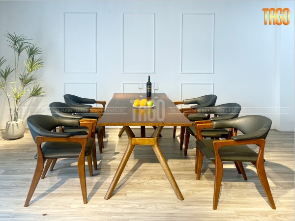 Bàn ăn Rudy 6 ghế RD6G2W