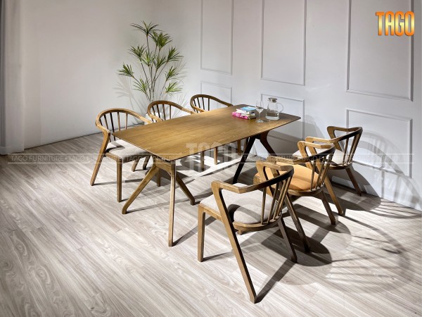 BỘ BÀN CROWN 6 GHẾ - CR6G18