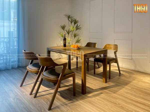 Bộ bàn ăn 4 ghế Saint - AS4G135W