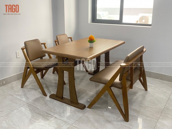 Bộ bàn ăn Kingdom -1M3 rêu tây ánh vàng