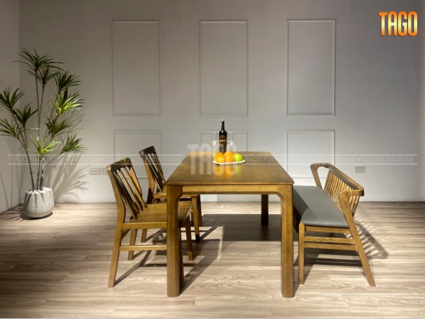 Bộ bàn Xuân hè 2 ghế 1 bench - XH2G1B14A