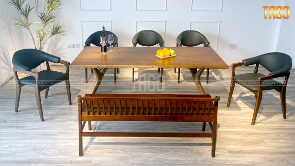 Bàn ăn Rudy 5 ghế RL5B18WN