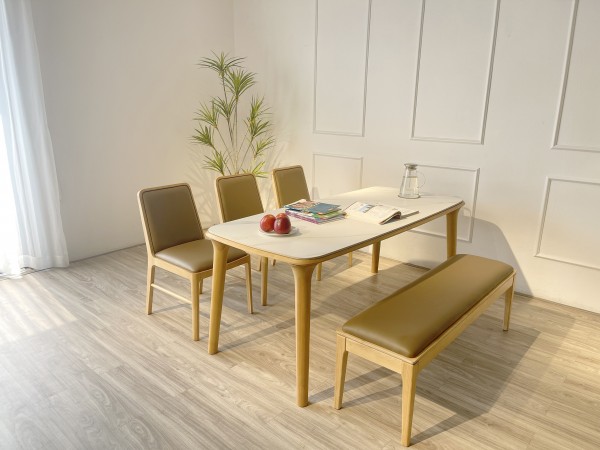 Bộ bàn ăn đá Ceramic Kanta - KA4GB18