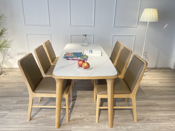 Bộ bàn ăn đá Ceramic Kanta - KA6G18T