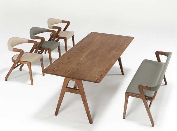 Bộ bàn ghế ăn gỗ Ash URI- U3CB18