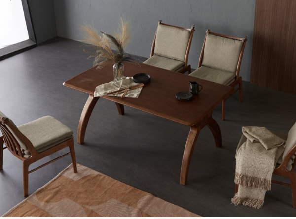 Bộ bàn ăn ROMAN 1.8M 4 ghế R1.84C