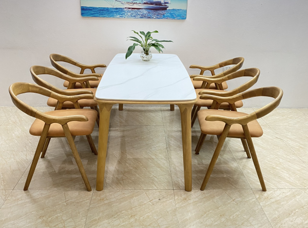 Bộ bàn đá Rose stone 6 ghế- RS6C