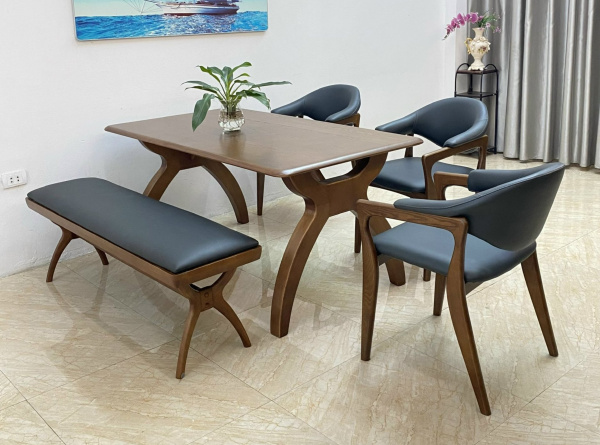 Bộ bàn ăn RUDY- Bàn ROMAN-RR3C1B