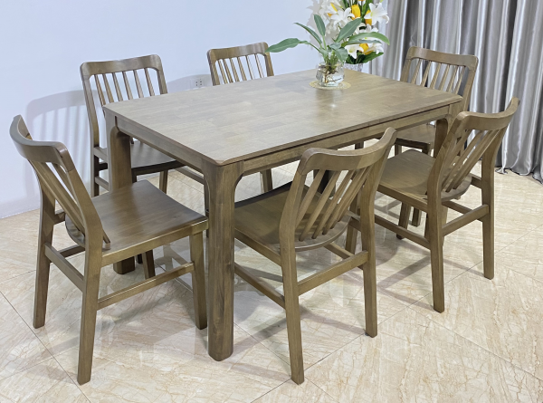 Bộ bàn gỗ Xuân hè 6 ghế - XH6C18N