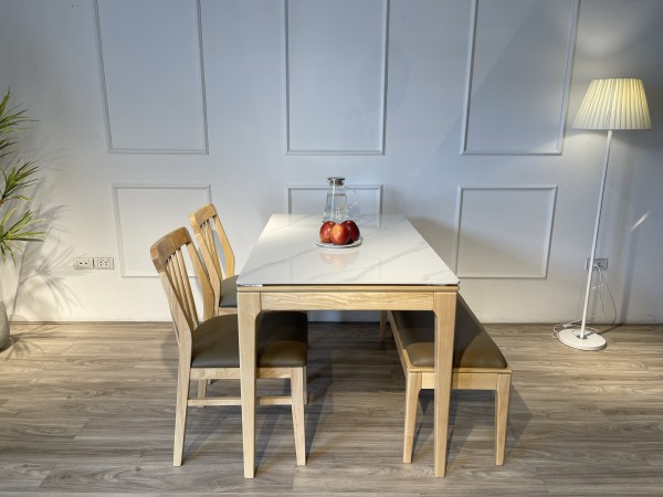 Bộ bàn ăn đá Ceramic Mùa Thu - MT2GB14T