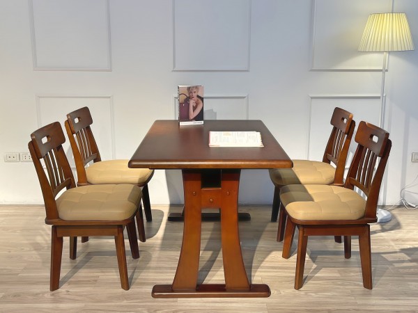 Bộ bàn ăn Xoay walnut