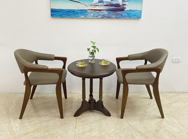 Bộ bàn trà tròn Clock Rudy