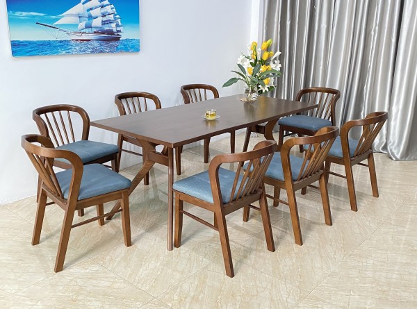 Bàn ăn Candy 8 ghế C8L18W