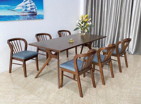 Bàn ăn Candy 6 ghế C6L18W