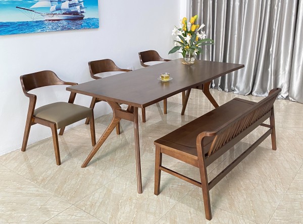 Bàn ăn Saint 3 ghế S3BL18W