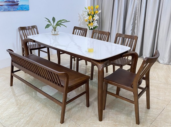 Bộ bàn ăn Mặt đá Xuân - Hè 5 ghế   XH5BS18W