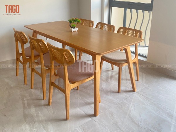 Bộ bàn ăn Mây Lavender - MAY6G1M8